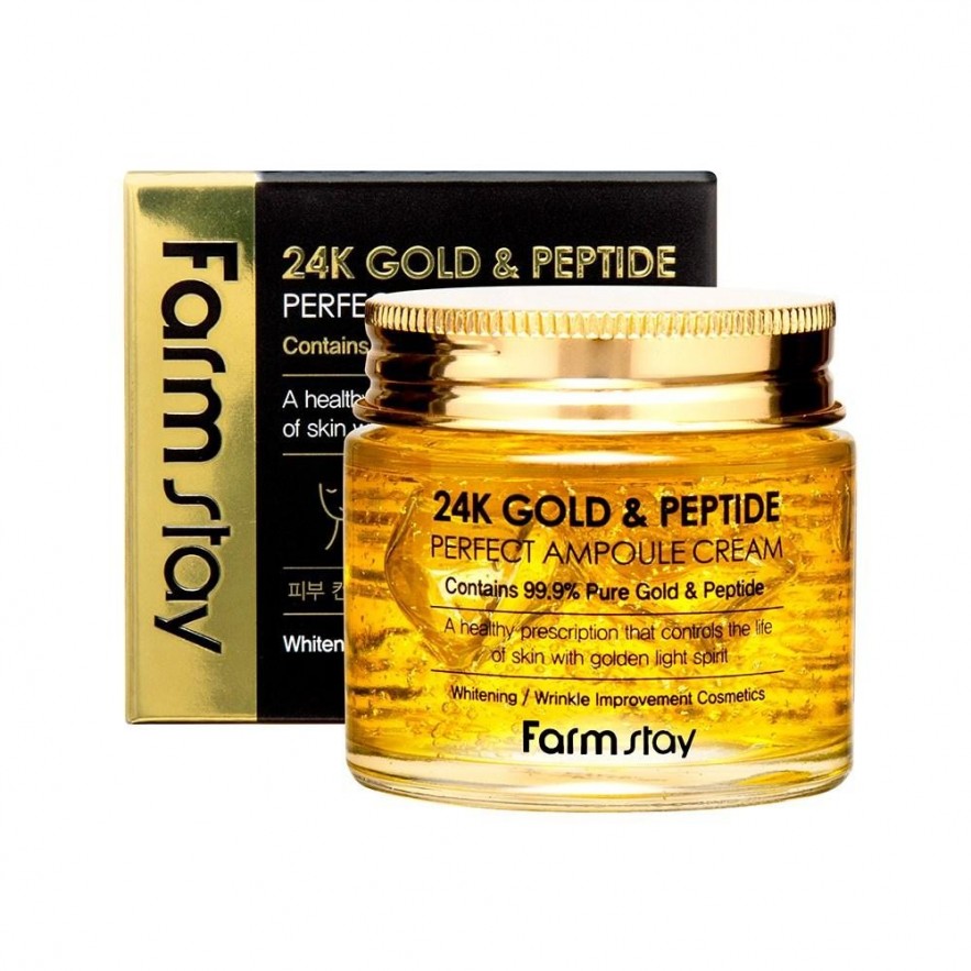 FARMSTAY > 24K Gold & Peptide Perfect Αμπούλα Κρέμα 80ml