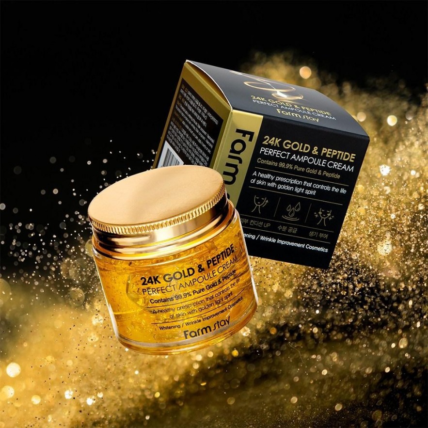 FARMSTAY > 24K Gold & Peptide Perfect Αμπούλα Κρέμα 80ml