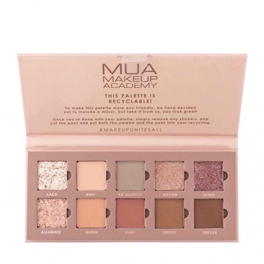 MUA > 10 SHADE EYE PALETTE SILK NUDES