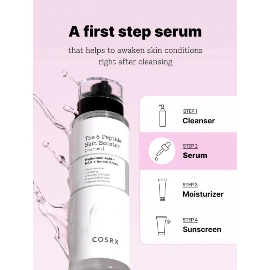 COSRX > The 6 Peptide Skin Booster Serum 150ml – Ορός με 6  πεπτίδια για συνολική βελτίωση της επιδερμίδας
