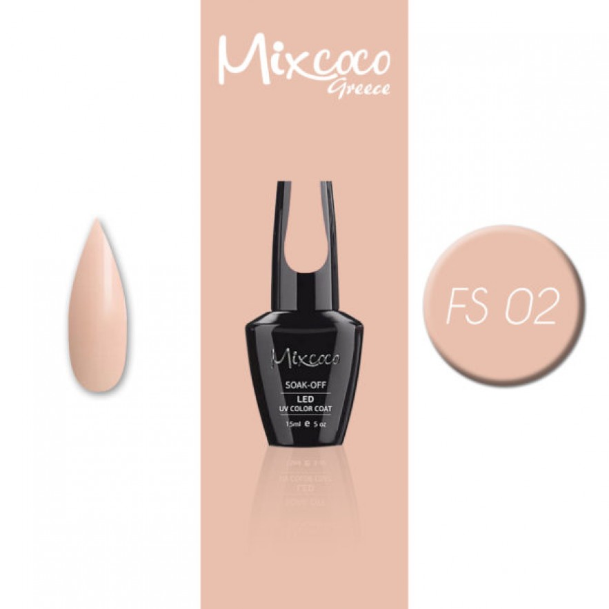 FS-002 ΗΜΙΜΟΝΙΜΟ ΒΕΡΝΙΚΙ MIXCOCO 15ML (ΡΟΖ ΜΠΕΖ)