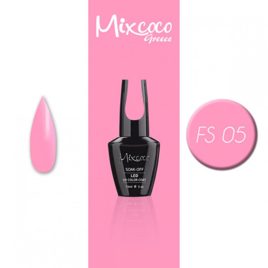 FS-005 ΗΜΙΜΟΝΙΜΟ ΒΕΡΝΙΚΙ MIXCOCO 15ML (ΡΟΖ ΕΝΤΟΝΟ)