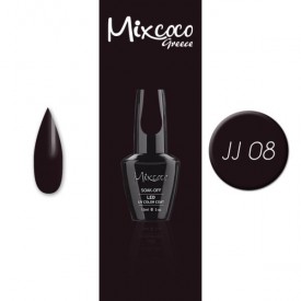 JJ-08 ΗΜΙΜΟΝΙΜΟ ΒΕΡΝΙΚΙ MIXCOCO 15ML (ΜΕΛΙΤΖΑΝΙ ΣΚΟΥΡΟ)