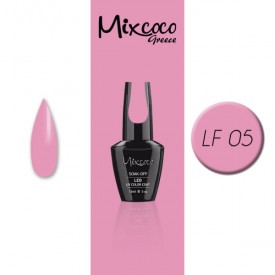 LF-005 ΗΜΙΜΟΝΙΜΟ ΒΕΡΝΙΚΙ MIXCOCO 15ML (BABY-PINK ΕΝΤΟΝΟ)