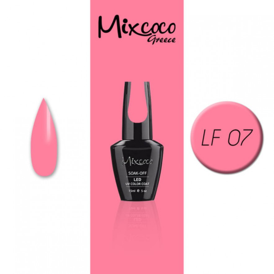 LF-007 ΗΜΙΜΟΝΙΜΟ ΒΕΡΝΙΚΙ MIXCOCO 15ML (ΡΟΖ-ΣΟΜΟΝ ΕΝΤΟΝΟ)