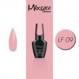 LF-009 ΗΜΙΜΟΝΙΜΟ ΒΕΡΝΙΚΙ MIXCOCO 15ML (ΡΟΖ-NUDE ΨΥΧΡΟ)