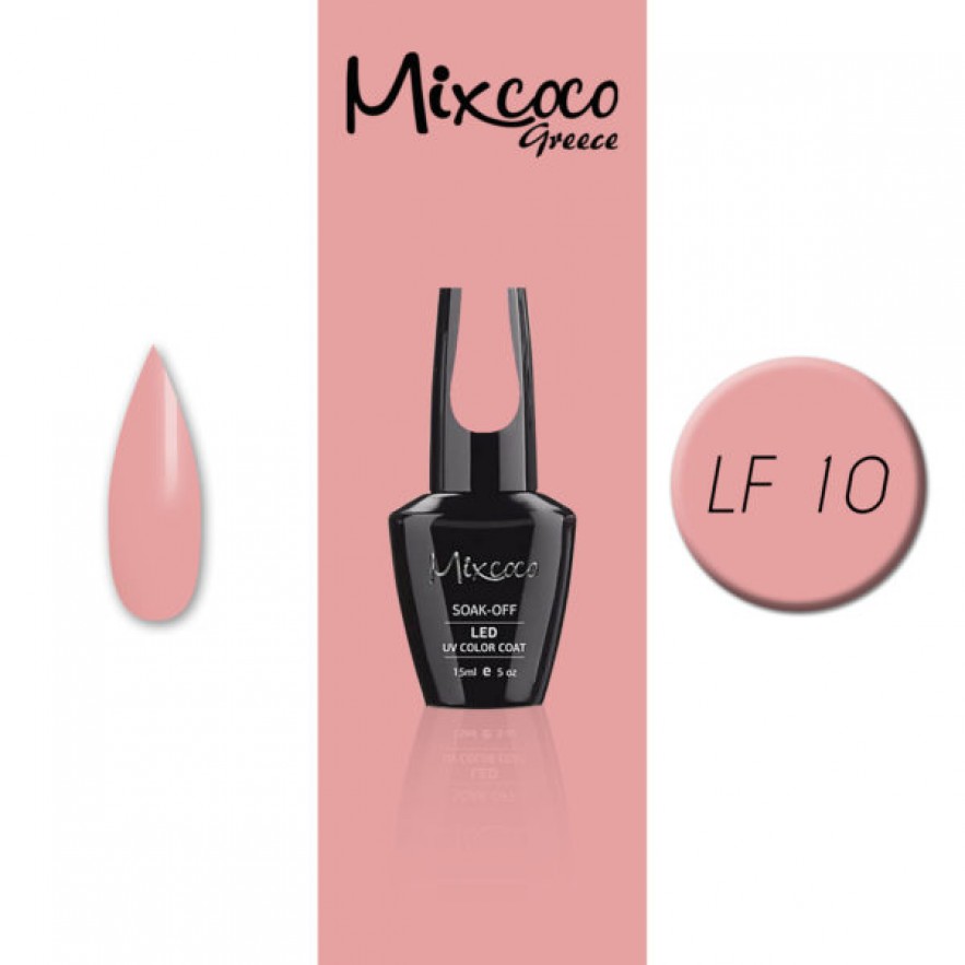 LF-010 ΗΜΙΜΟΝΙΜΟ ΒΕΡΝΙΚΙ MIXCOCO 15ML (ΡΟΖ-ΣΟΜΟΝ)