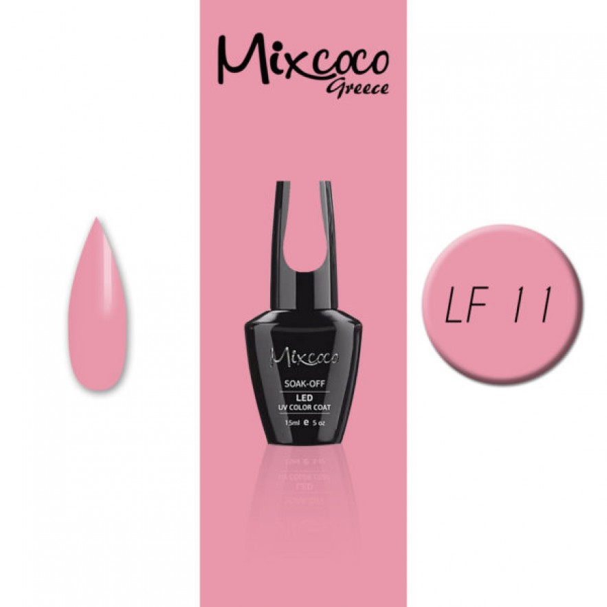 LF-011 ΗΜΙΜΟΝΙΜΟ ΒΕΡΝΙΚΙ MIXCOCO 15ML (ΡΟΖ-ΣΑΠΙΟ-ΜΗΛΟ)