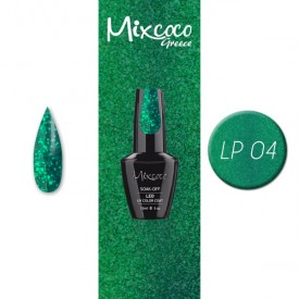 LP-004 ΗΜΙΜΟΝΙΜΟ ΒΕΡΝΙΚΙ MIXCOCO 15ML (ΚΥΠΑΡΙΣΣΙ GLITTER)