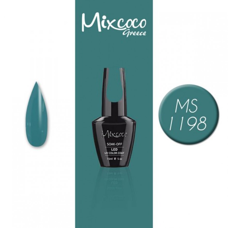 MS-1198 ΗΜΙΜΟΝΙΜΟ ΒΕΡΝΙΚΙ MIXCOCO 15ML (ΤΙΡΚΟΥΑΖ ΣΚΟΥΡΟ)