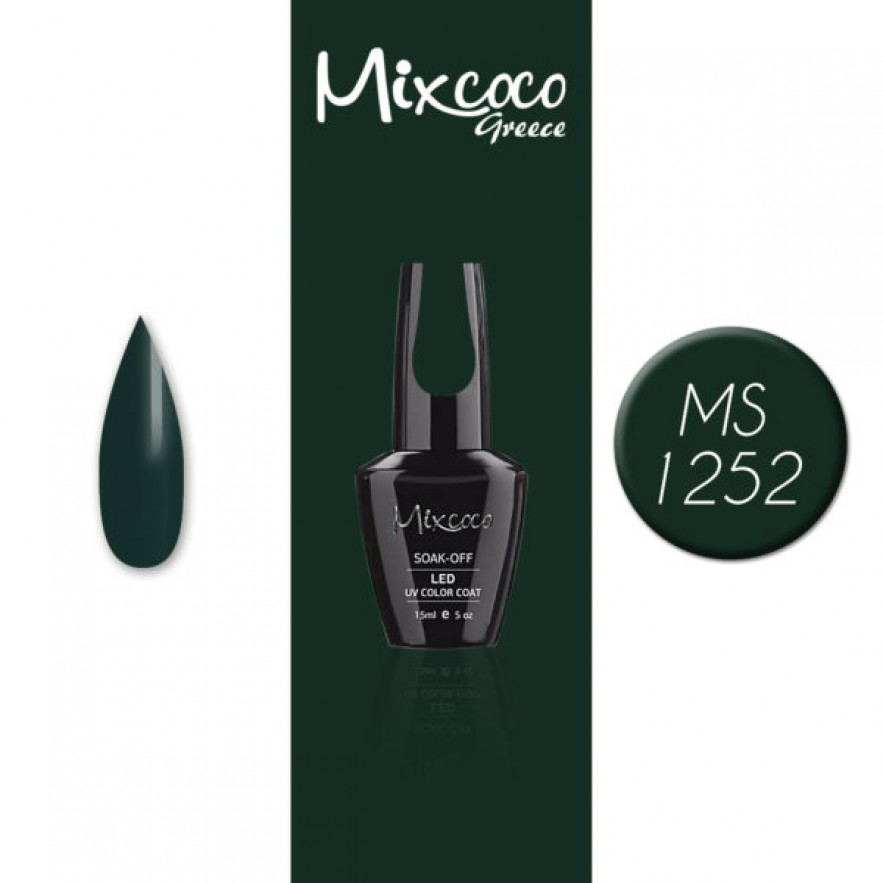 MS-1252 ΗΜΙΜΟΝΙΜΟ ΒΕΡΝΙΚΙ MIXCOCO 15ML (ΣΚΟΥΡΟ ΚΥΠΑΡΙΣΣΙ)