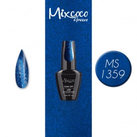 MS-1359 ΗΜΙΜΟΝΙΜΟ ΒΕΡΝΙΚΙ MIXCOCO 15ML (MIDNIGHT ΜΠΛΕ-GLITTER)