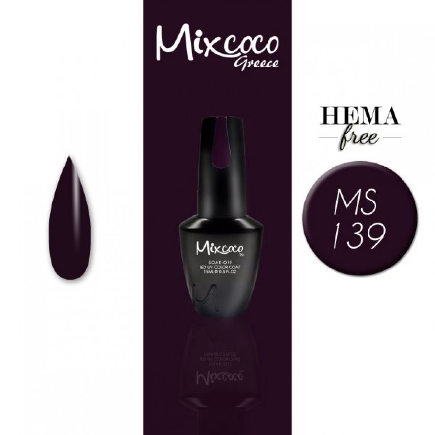 MS-139 ΗΜΙΜΟΝΙΜΟ ΒΕΡΝΙΚΙ MIXCOCO 15ML (BLACK LAVENDER)