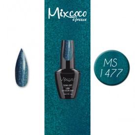 MS-1477 ΗΜΙΜΟΝΙΜΟ ΒΕΡΝΙΚΙ MIXCOCO 15ML (ΓΚΡΙ-ΜΠΛΕ GLITTER)