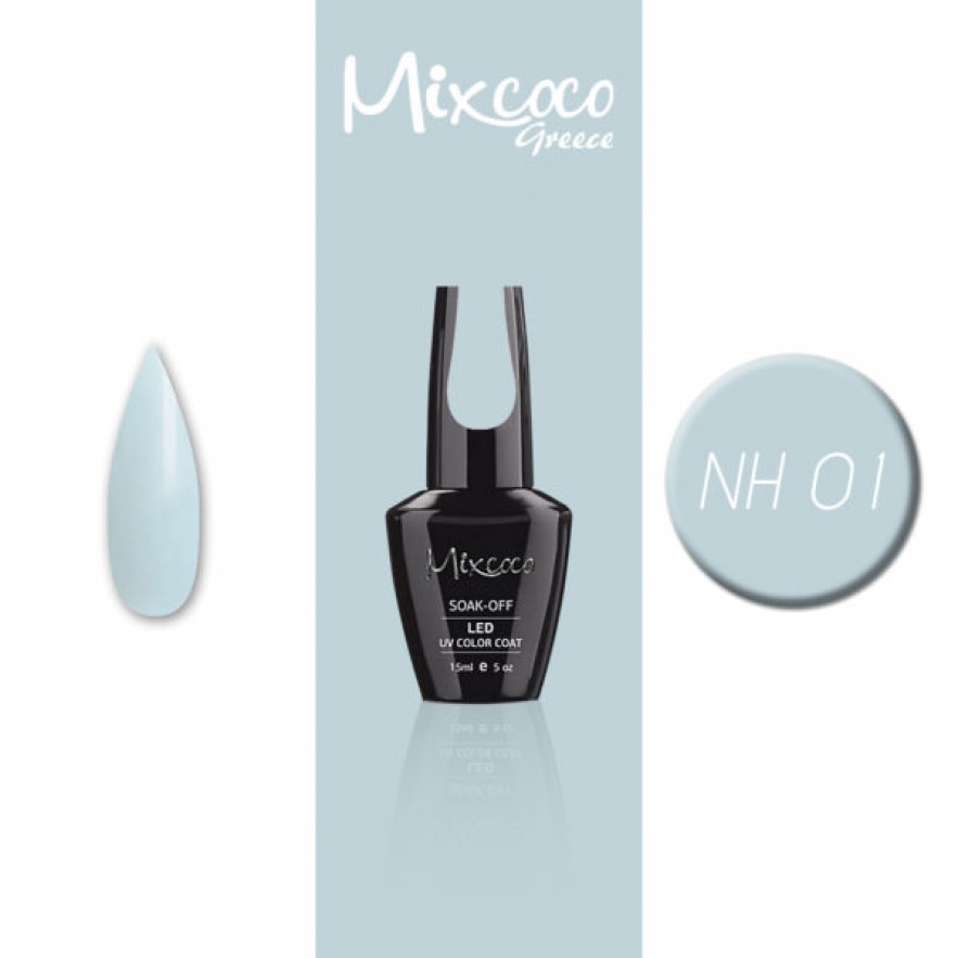 NH-001 ΗΜΙΜΟΝΙΜΟ ΒΕΡΝΙΚΙ MIXCOCO 15ML GREY FLAVOR (ΓΑΛΑΖΙΟ-ΓΚΡΙ)