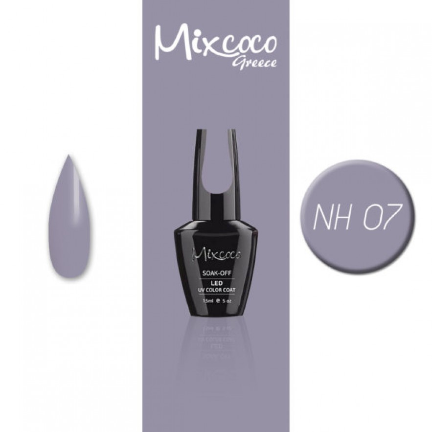 NH-007 ΗΜΙΜΟΝΙΜΟ ΒΕΡΝΙΚΙ MIXCOCO 15ML GREY FLAVOR (ΓΚΡΙ-ΜΩΒ ΑΝΟΙΧΤΟ)