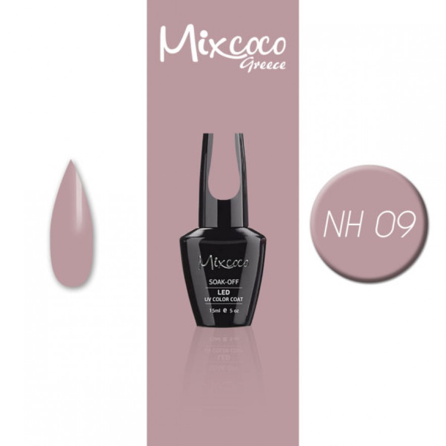 NH-009 ΗΜΙΜΟΝΙΜΟ ΒΕΡΝΙΚΙ MIXCOCO 15ML GREY FLAVOR (ΡΟΖ-ΜΩΒ ΣΚΟΥΡΟ)