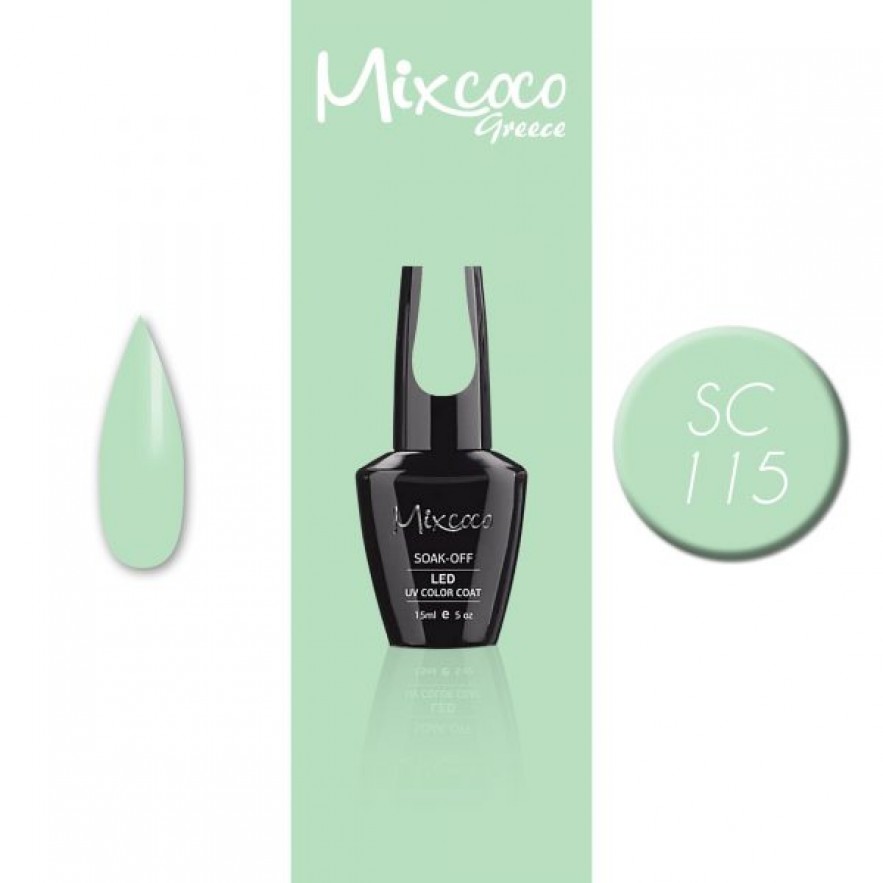 SC-115 ΗΜΙΜΟΝΙΜΟ ΒΕΡΝΙΚΙ MIXCOCO 15ML (ΠΑΣΤΕΛ-ΤΗΣ ΜΕΝΤΑΣ)