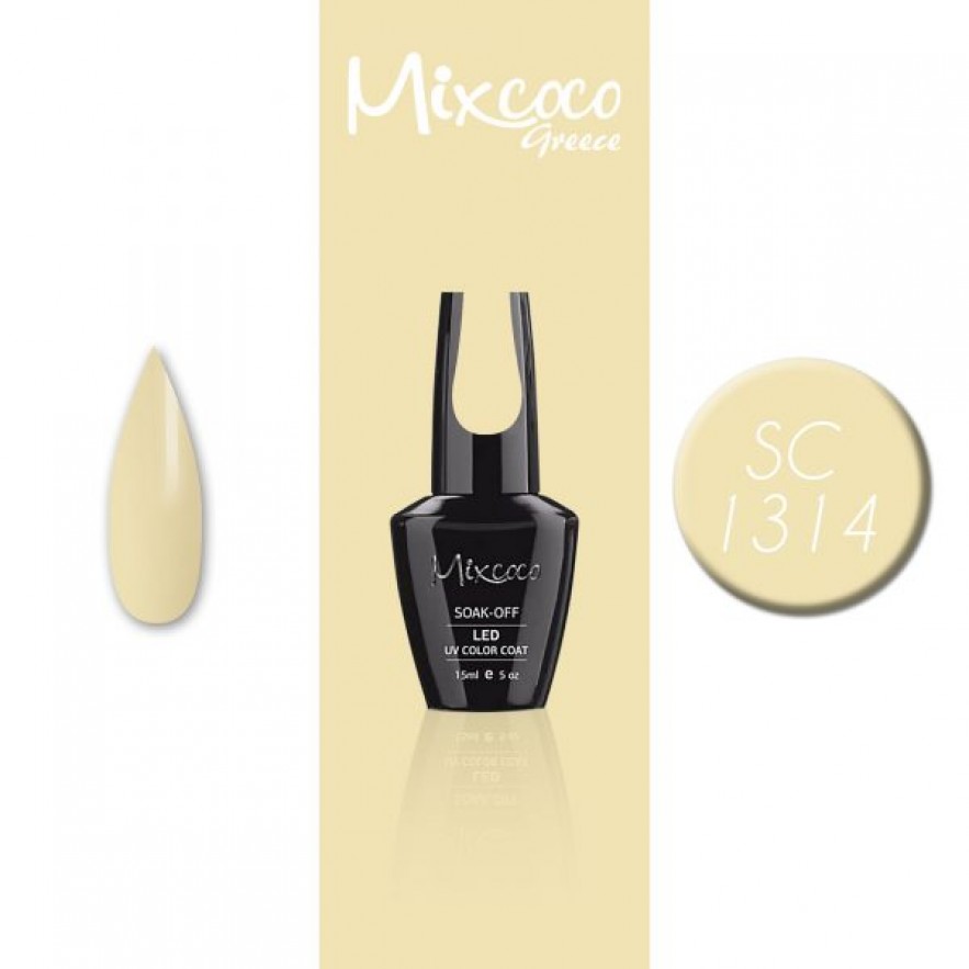 SC-1314 ΗΜΙΜΟΝΙΜΟ ΒΕΡΝΙΚΙ MIXCOCO 15ML (ΠΑΣΤΕΛ ΚΙΤΡΙΝΟ)