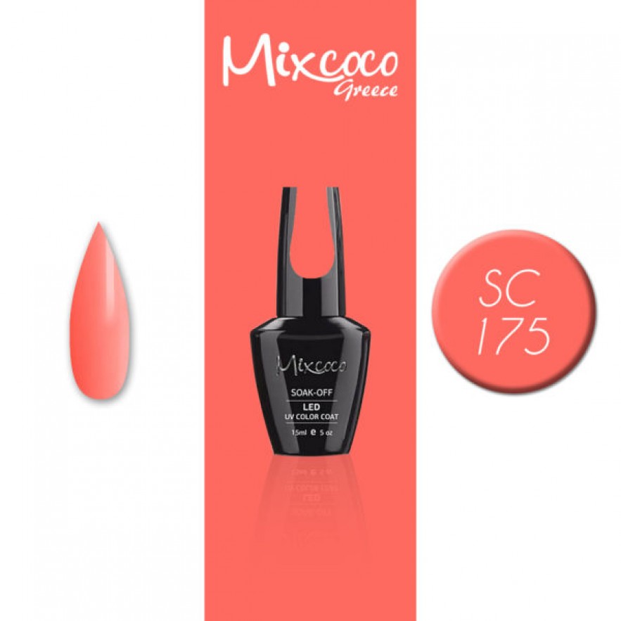 SC-175 ΗΜΙΜΟΝΙΜΟ ΒΕΡΝΙΚΙ MIXCOCO 15ML (FLUO ΚΟΡΑΛΙ)