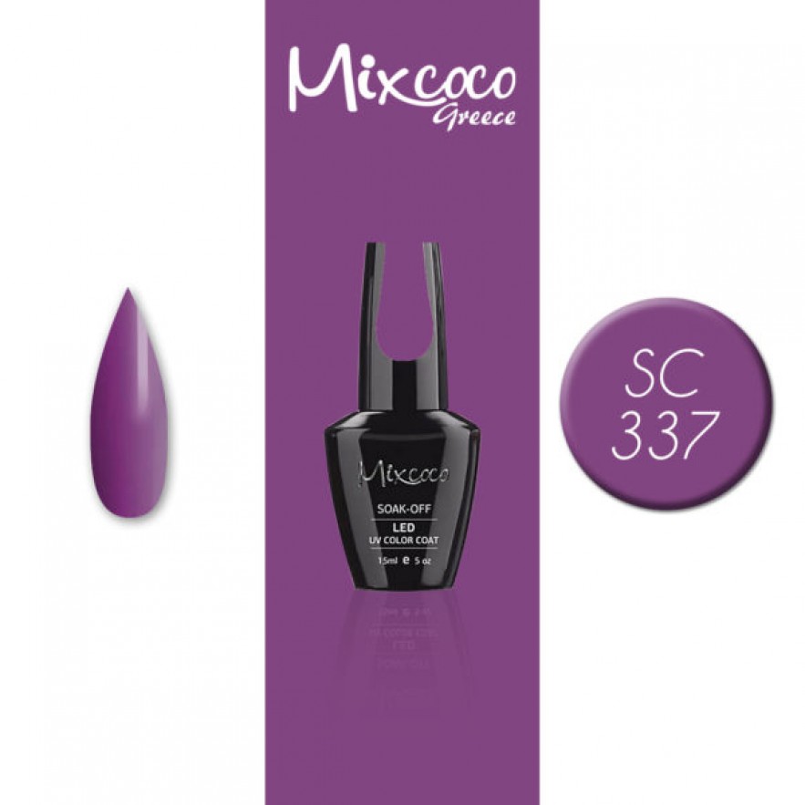 SC-337 ΗΜΙΜΟΝΙΜΟ ΒΕΡΝΙΚΙ MIXCOCO 15ML (ΜΩΒ ΣΚΟΥΡΟ)