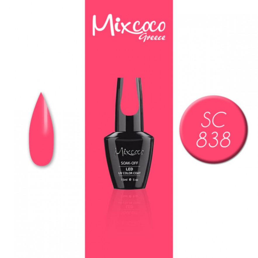 SC-838 ΗΜΙΜΟΝΙΜΟ ΒΕΡΝΙΚΙ MIXCOCO 15ML (FLUO-ΡΟΖ ΕΝΤΟΝΟ)