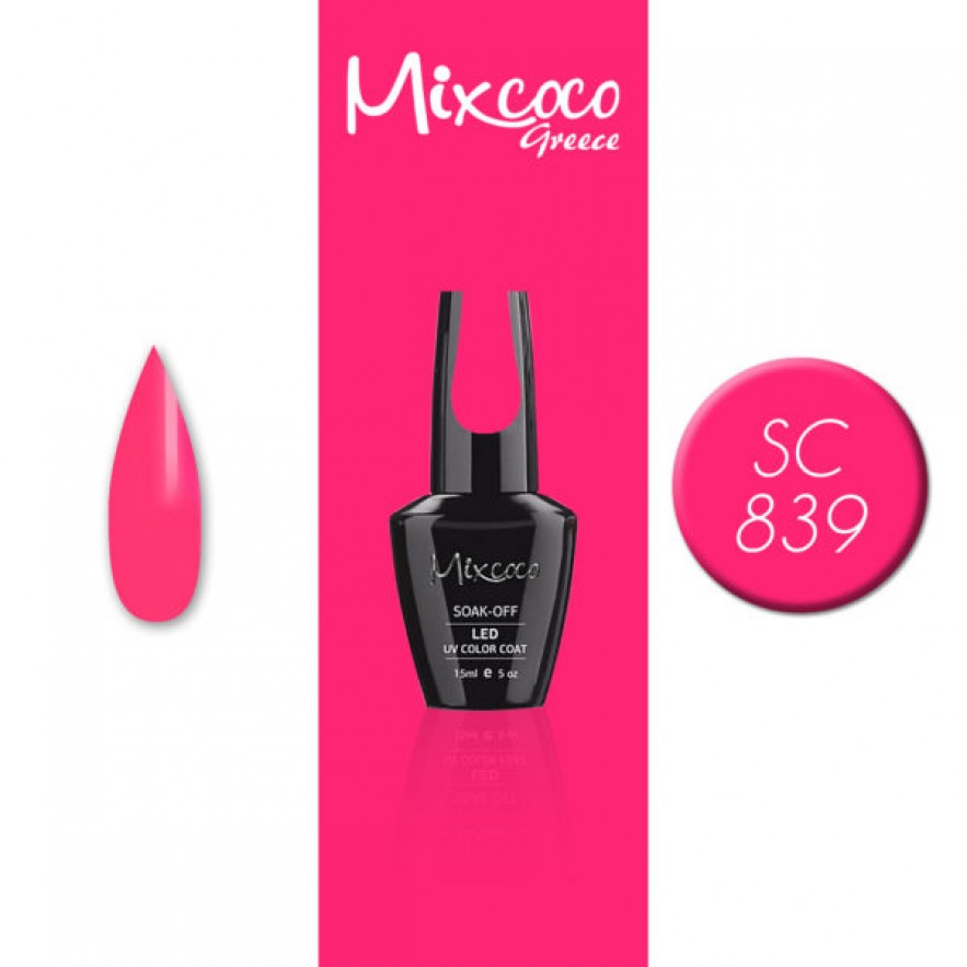 SC-839 ΗΜΙΜΟΝΙΜΟ ΒΕΡΝΙΚΙ MIXCOCO 15ML (FLUO ΡΟΖ)