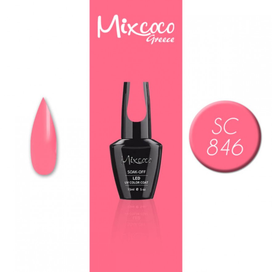 SC-846 ΗΜΙΜΟΝΙΜΟ ΒΕΡΝΙΚΙ MIXCOCO 15ML (BARBIE PINK)