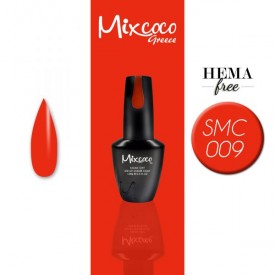 SMC 009 ΗΜΙΜΟΝΙΜΟ ΒΕΡΝΙΚΙ MIXCOCO 15ML (ΠΟΡΤΟΚΑΛΟΚΟΚΚΙΝΟ)