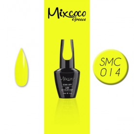 SMC 014 ΗΜΙΜΟΝΙΜΟ ΒΕΡΝΙΚΙ MIXCOCO 15ML (CLEAR-FLUO ΚΙΤΡΙΝΟ)