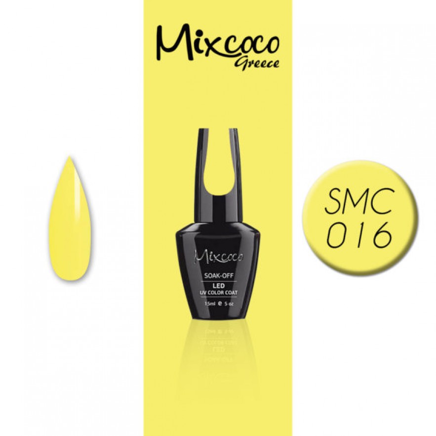 SMC 016 ΗΜΙΜΟΝΙΜΟ ΒΕΡΝΙΚΙ MIXCOCO 15ML (FLUO ΚΙΤΡΙΝΟ)