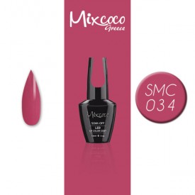 SMC 034 ΗΜΙΜΟΝΙΜΟ ΒΕΡΝΙΚΙ MIXCOCO 15ML (ΠΑΣΤΕΛ ΦΟΥΞΙΑ)