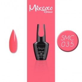 SMC 035 ΗΜΙΜΟΝΙΜΟ ΒΕΡΝΙΚΙ MIXCOCO 15ML (FLUO-ΑΝΟΙΧΤΟ ΡΟΖ)