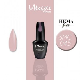 SMC 045 ΗΜΙΜΟΝΙΜΟ ΒΕΡΝΙΚΙ MIXCOCO 15ML (NUDE ΡΟΖ)