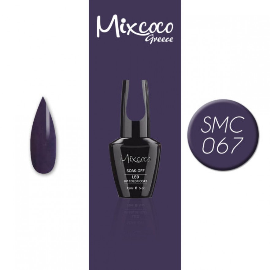 SMC 067 ΗΜΙΜΟΝΙΜΟ ΒΕΡΝΙΚΙ MIXCOCO 15ML (ΜΠΛΕ ΣΚΟΥΡΟ)