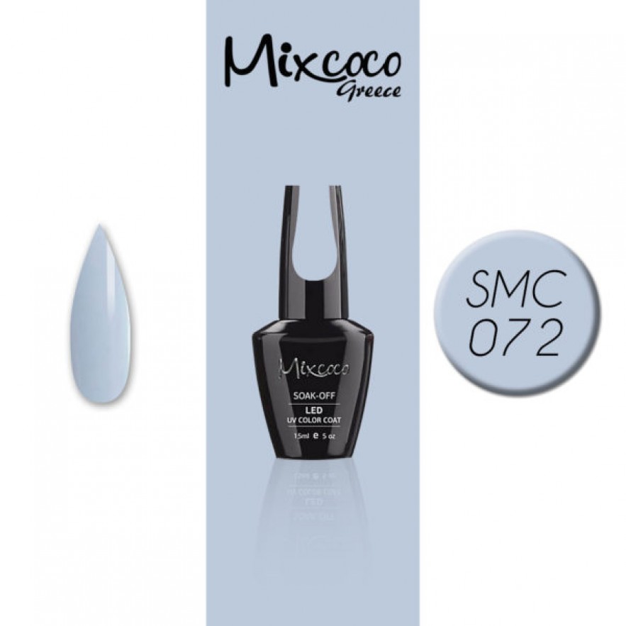 SMC 072 ΗΜΙΜΟΝΙΜΟ ΒΕΡΝΙΚΙ MIXCOCO 15ML (ΓΑΛΑΖΙΟ ΓΚΡΙ)