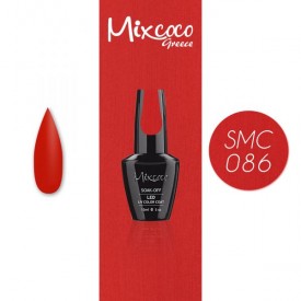 SMC 086 ΗΜΙΜΟΝΙΜΟ ΒΕΡΝΙΚΙ MIXCOCO 15ML (ΠΟΡΤΟΚΑΛΟΚΟΚΚΙΝΟ ΠΕΡΛΕ)