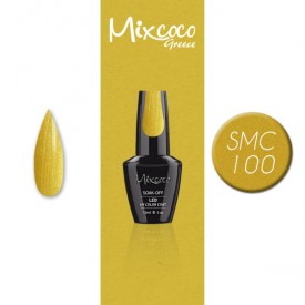 SMC 100 ΗΜΙΜΟΝΙΜΟ ΒΕΡΝΙΚΙ MIXCOCO 15ML (ΧΡΥΣΟ-ΚΙΤΡΙΝΟ GLITTER)