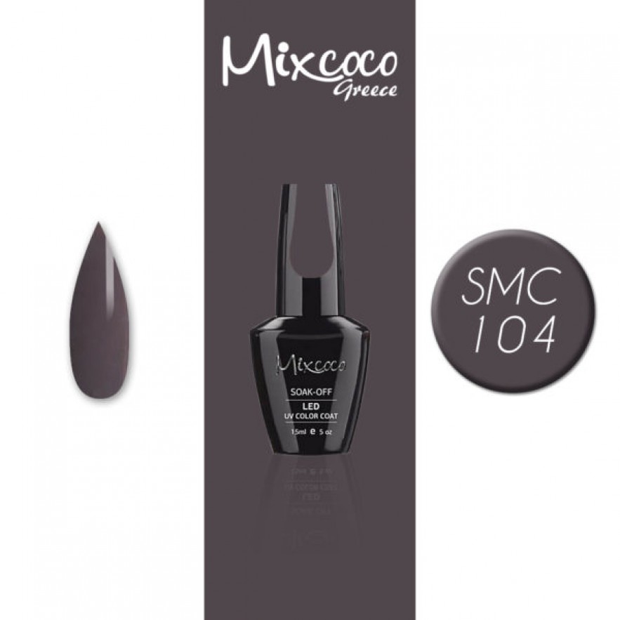 SMC 104 ΗΜΙΜΟΝΙΜΟ ΒΕΡΝΙΚΙ MIXCOCO 15ML (ΓΚΡΙ ΜΩΒ)