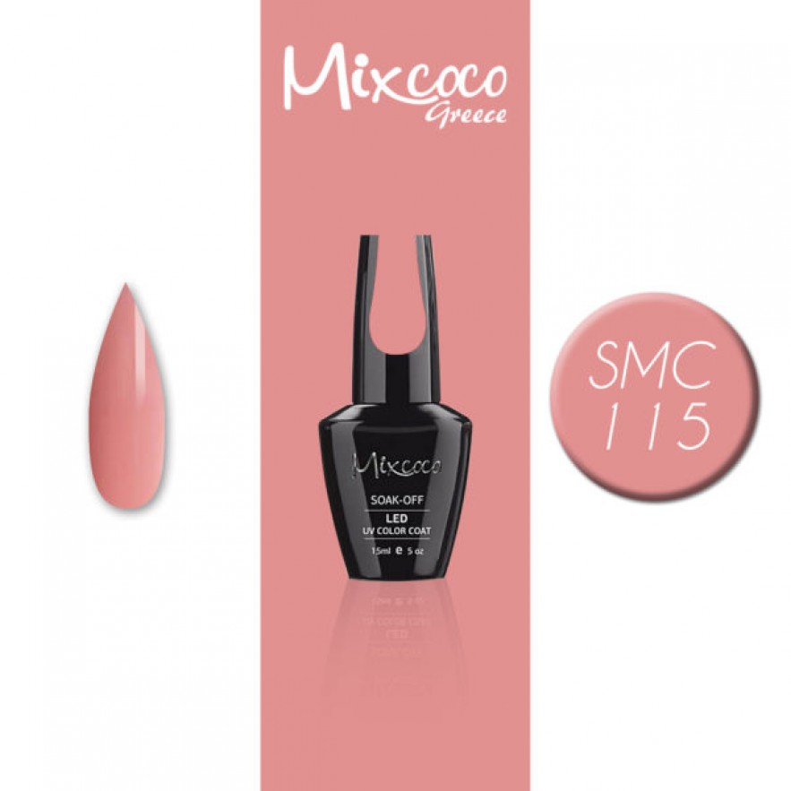 SMC 115 ΗΜΙΜΟΝΙΜΟ ΒΕΡΝΙΚΙ MIXCOCO 15ML (ΡΟΖ ΣΟΜΟΝ)