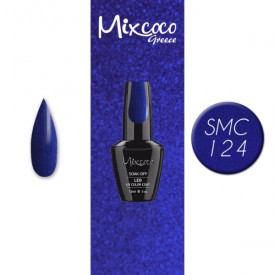 SMC 124 ΗΜΙΜΟΝΙΜΟ ΒΕΡΝΙΚΙ MIXCOCO 15ML (ΜΠΛΕ SHIMMER)