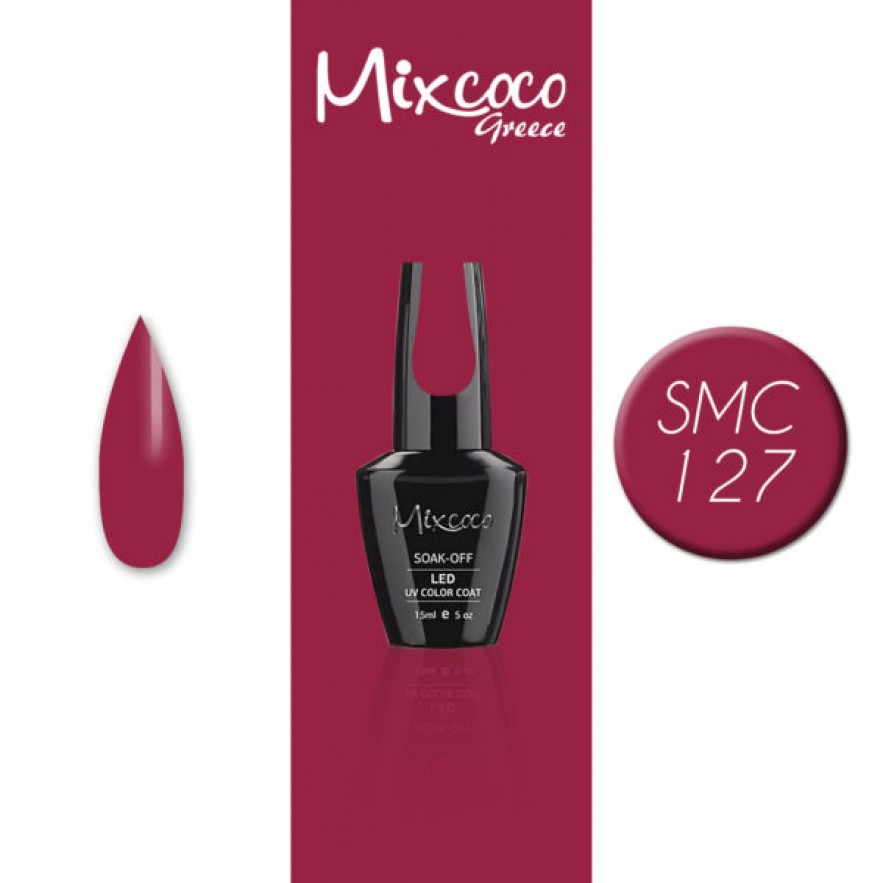 SMC 127 ΗΜΙΜΟΝΙΜΟ ΒΕΡΝΙΚΙ MIXCOCO 15ML (ΤΡΙΑΝΤΑΦΥΛΛΙ ΣΚΟΥΡΟ)