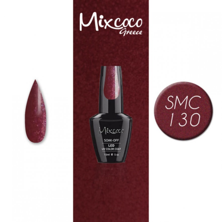 SMC 130 ΗΜΙΜΟΝΙΜΟ ΒΕΡΝΙΚΙ MIXCOCO 15ML (ΚΕΡΑΣΙ SHIMMER)