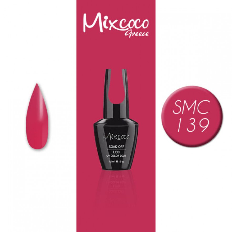 SMC 139 ΗΜΙΜΟΝΙΜΟ ΒΕΡΝΙΚΙ MIXCOCO 15ML (ΦΟΥΞΙΑ)