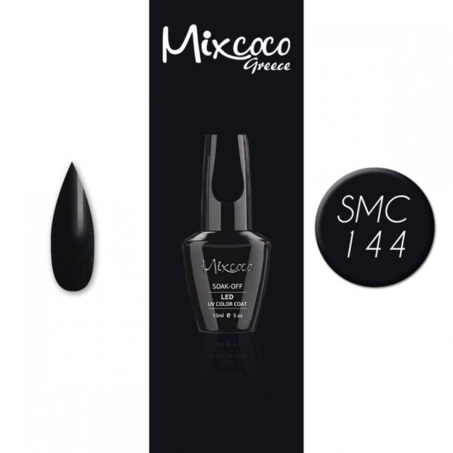 SMC 144 ΗΜΙΜΟΝΙΜΟ ΒΕΡΝΙΚΙ MIXCOCO 15ML (ΜΑΥΡΟ)