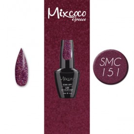 SMC 151 ΗΜΙΜΟΝΙΜΟ ΒΕΡΝΙΚΙ MIXCOCO 15ML (ΜΕΛΙΤΖΑΝΙ GLITTER)