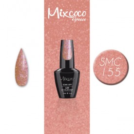 SMC 155 ΗΜΙΜΟΝΙΜΟ ΒΕΡΝΙΚΙ MIXCOCO 15ML (CLEAR-NUDE GLITTER)