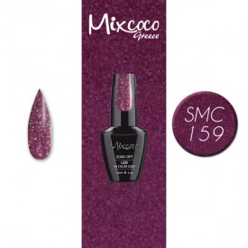 SMC 159 ΗΜΙΜΟΝΙΜΟ ΒΕΡΝΙΚΙ MIXCOCO 15ML (ΜΩΒ GLITTER)