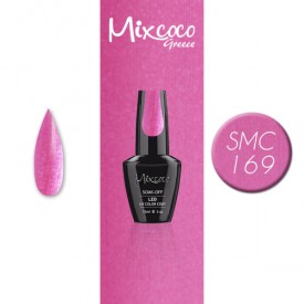 SMC 169 ΗΜΙΜΟΝΙΜΟ ΒΕΡΝΙΚΙ MIXCOCO 15ML (ΦΟΥΞΙΑ SHIMMER-ΜΕΤΑΛΛΙΚΟ)