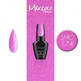 SMC 174 ΗΜΙΜΟΝΙΜΟ ΒΕΡΝΙΚΙ MIXCOCO 15ML (ΦΟΥΞΙΑ SHIMMER)